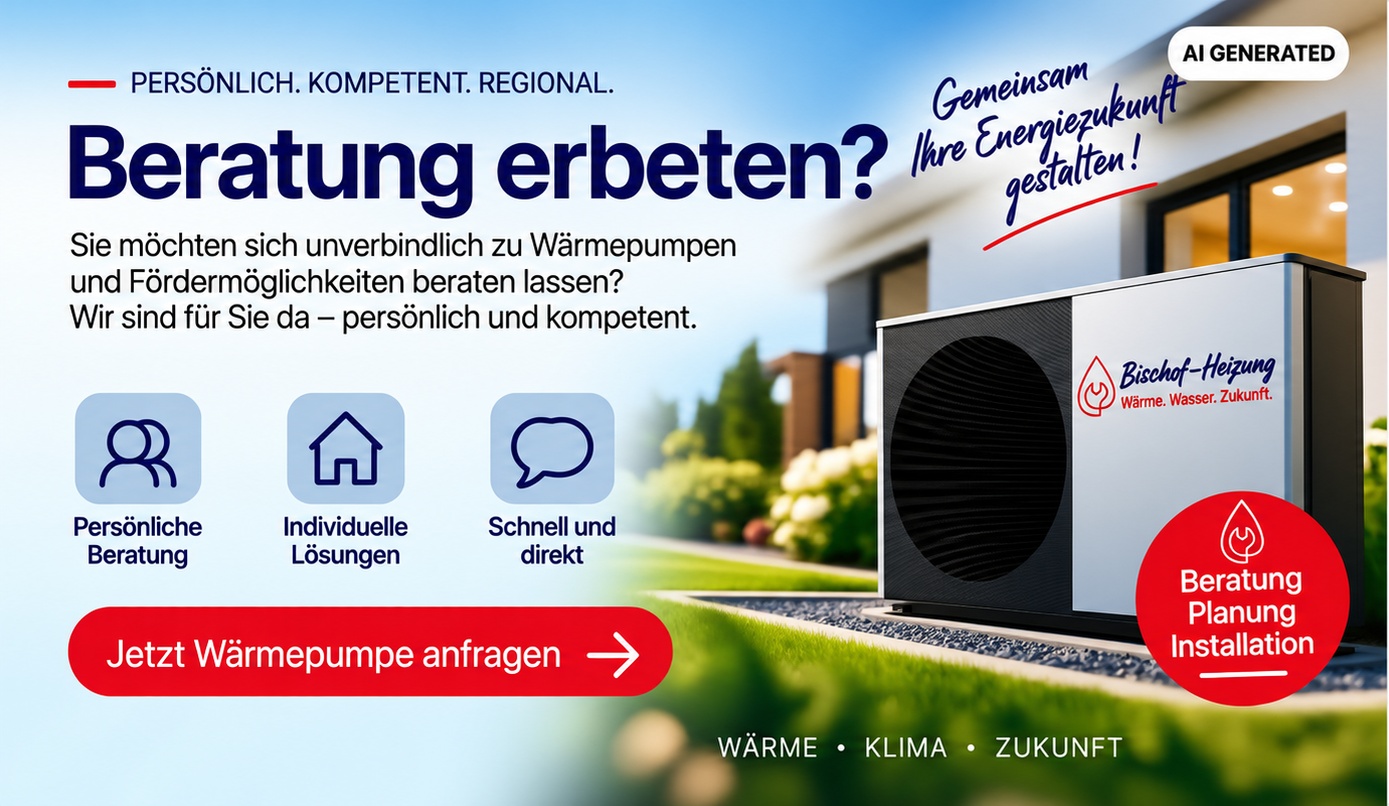 Beratung zu Wärmepumpen und Fördermöglichkeiten bei Bischof-Heizung